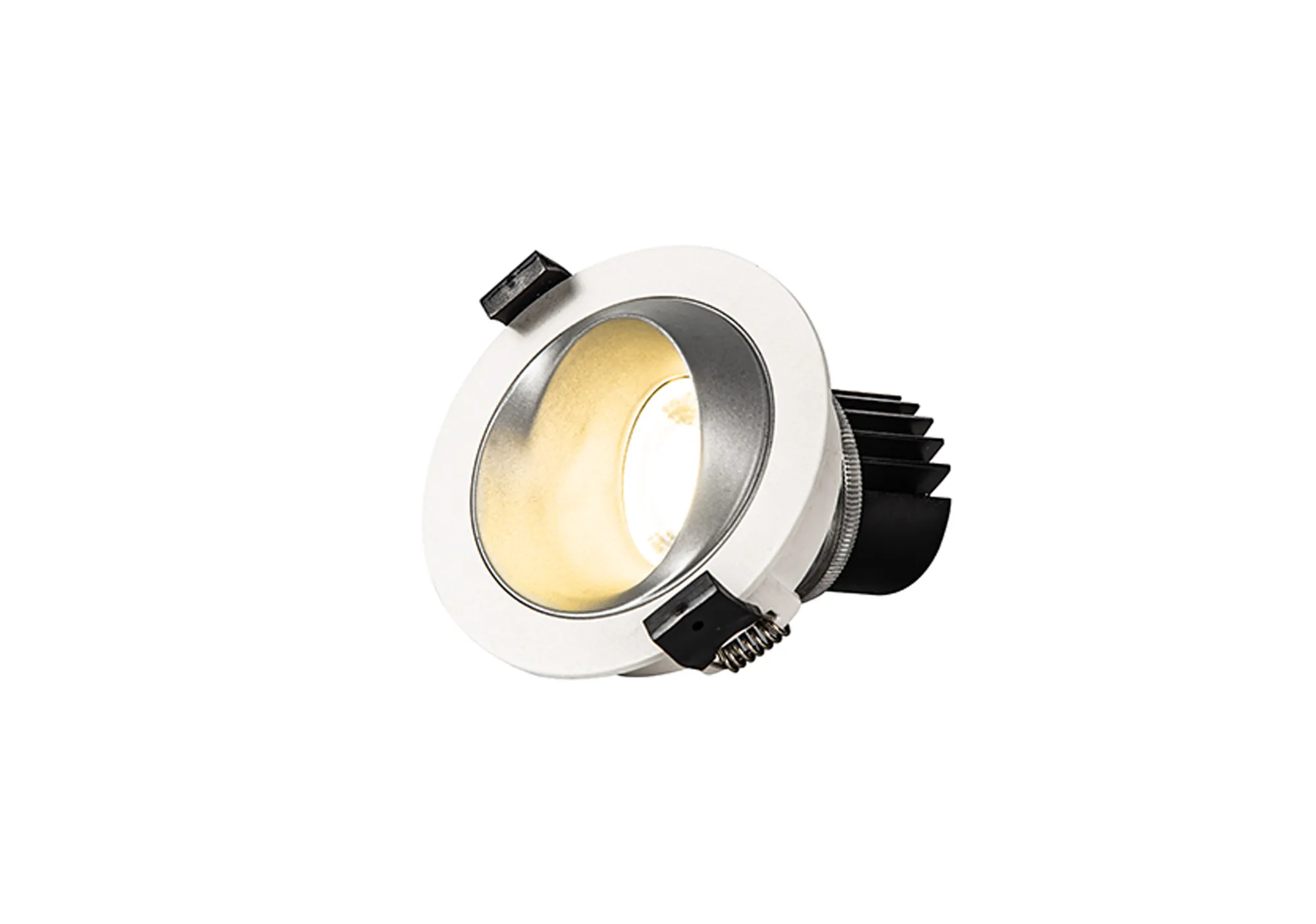 DM202376  Bonia 9 Tridonic Powered 9W 2700K 770lm 24° CRI>90 LED Engine White/Silver Fixed Recessed Spotlight, IP20